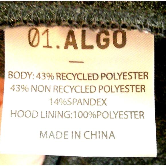 01. ALGO Men's 3x Performance Full Zip Hoodie Gray NEW - Picture 7 of 10